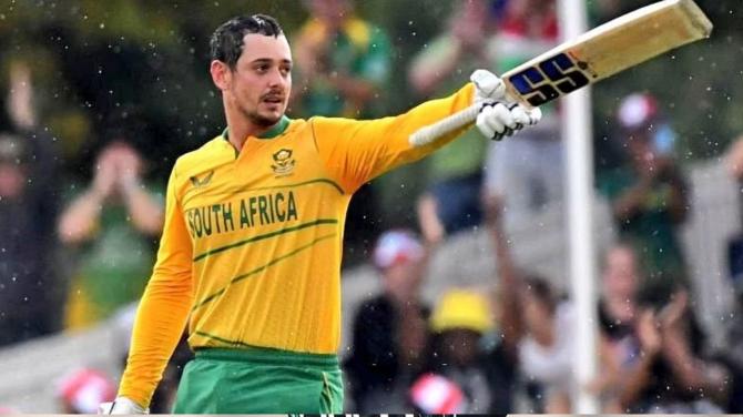 South African Quinton de Kock: De Kock, a talented wicketkeeper-batsman, can get his team off to a fast start.